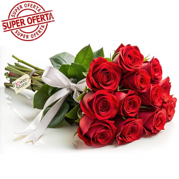 Bouquet of 12 Classic Red Roses