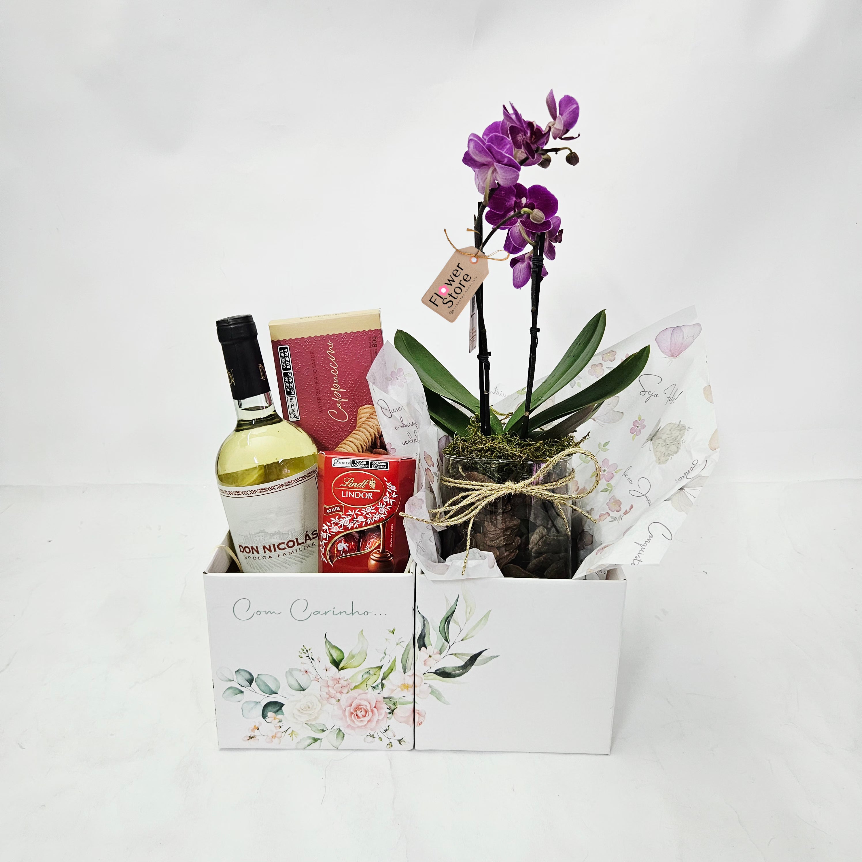 Orquídea Lilás com Vinho