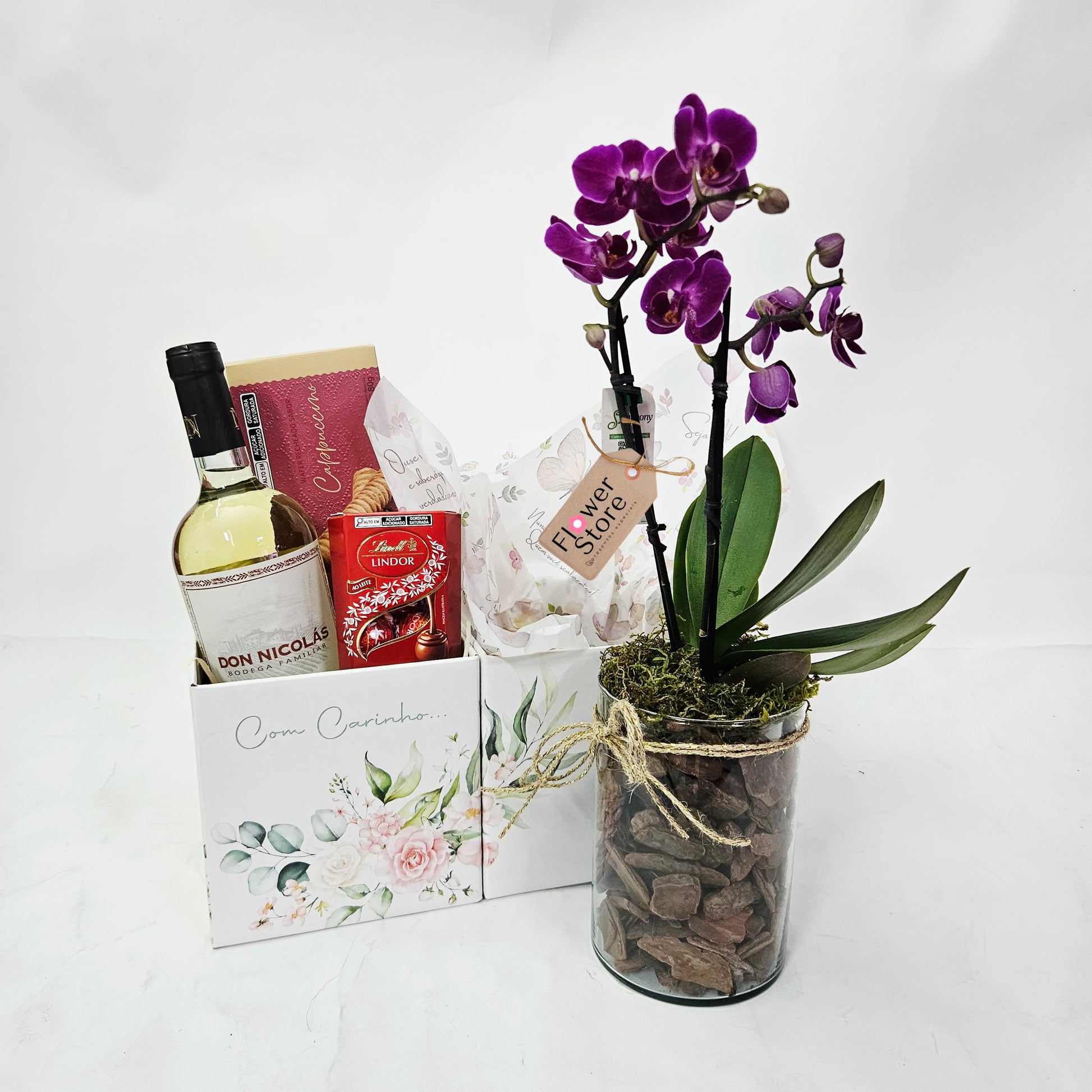 Orquídea Lilás com Vinho