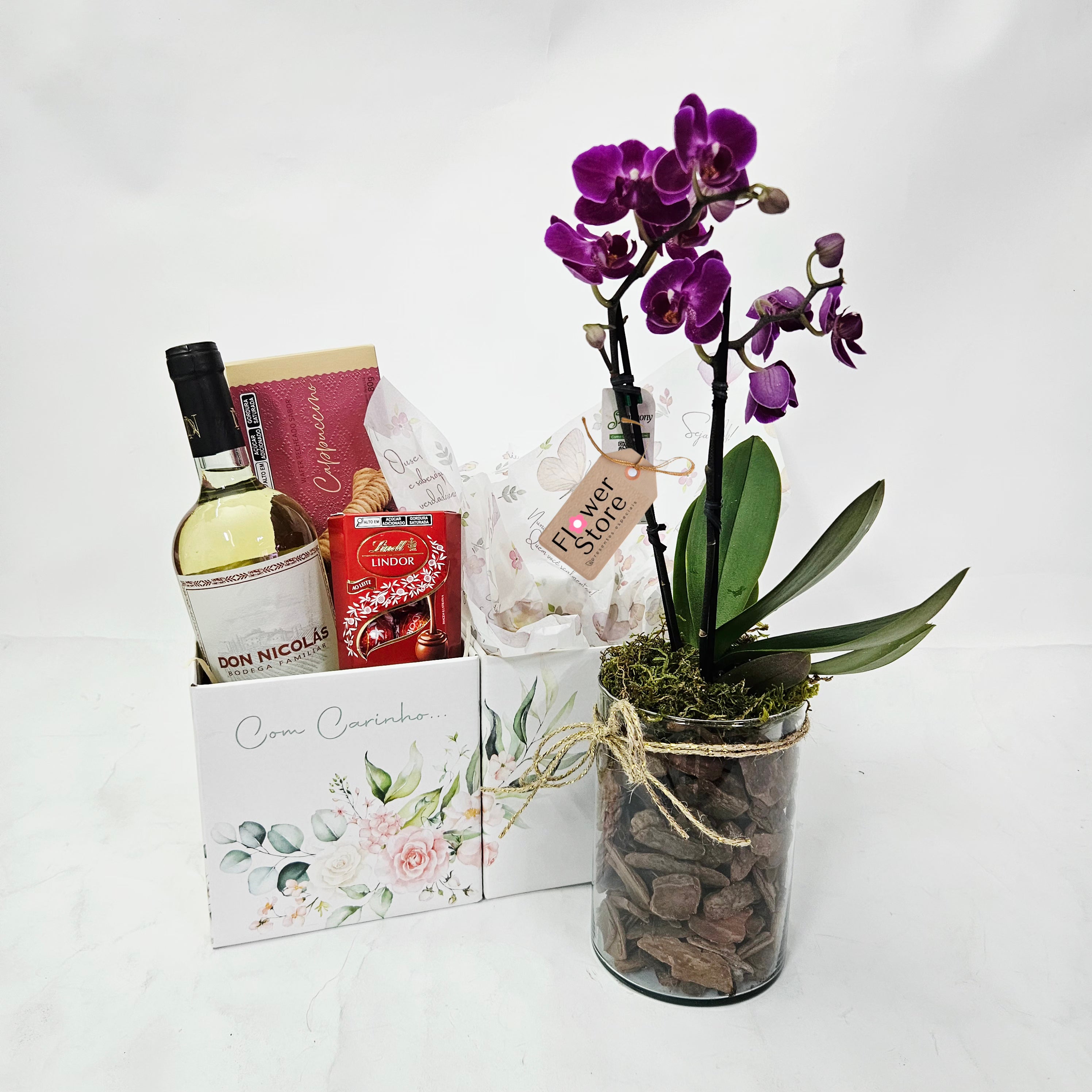 Orquídea Lilás com Vinho